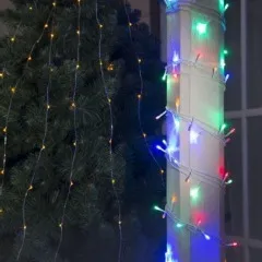 На вулицю шнурок (білий кабель) good 100 Led Rgb  10м. Фото 4