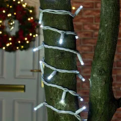 На вулицю шнурок (білий кабель) good 100 Led White  10м. Фото 4