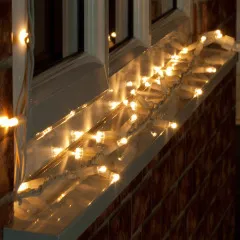 На вулицю шнурок (білий кабель) good 100 Led Yellow  10м. Фото 5