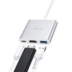 Usb Hub Hoco HB14 (Type C to USB+Hdmi+Type C). Фото 4