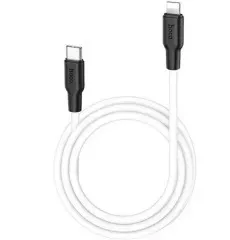 Кабель Type C/iPhone Hoco DX21 1m White. Фото 2