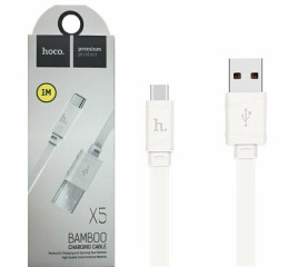 Кабель Usb iPhone 5G Hoco X5 1М White