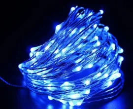 Гірлянди на батарейку + usb нитка 30 діодів 3м Blue. Фото 4