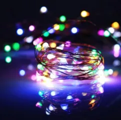 Гірлянди на батарейку + usb нитка 30 діодів 3м Color. Фото 4