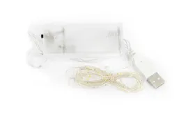 Гірлянди на батарейку + usb нитка 30 діодів 3м White. Фото 6