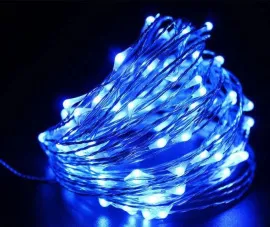 Гірлянди на батарейку нитка 30 діодів 3м Blue. Фото 3