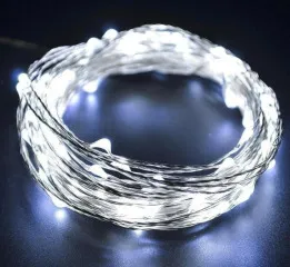 Гірлянди на батарейку нитка 30 діодів 3м White. Фото 4