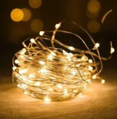 Гірлянди на батарейку нитка 30 діодів 3м Yellow. Фото 3