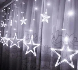 Дощик зірочки 120 діодів White 3м. Фото 6