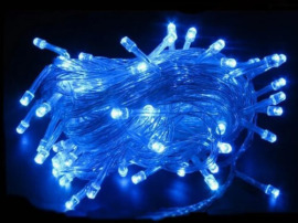 На вулицю Ice (білий кабель) 150 Led Blue