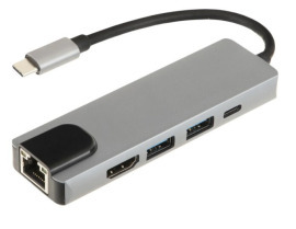 Usb Hub BYL-2007 (Type C to LAN+Hdmi+USB+USB 3.0+ Type C)