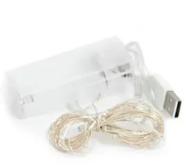 Гірлянди на батарейку + usb нитка 50 діодів 5м White. Фото 2