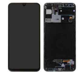 Lcd + Touchscreen Samsung A30S/A307 Black з рамкою Original Service pack