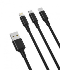 Кабель Usb XO 3in1 (IPhone+Micro+Type C) NB173 1.2m