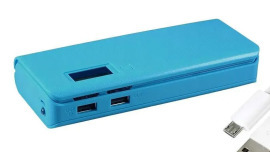 Корпус для Power Bank на 5 Акб 18650 з дисплеєм Blue. Фото 2