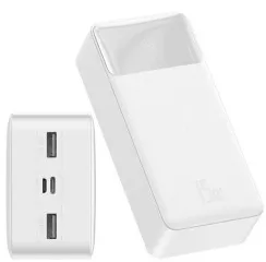 Power Bank (30000mah) Baseus Bipow 15W White. Фото 2