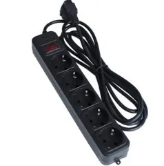 Мережевий фільтр,подовжувач Maxxter SPM5-G-10B на 5 розеткок 3м чорний. Фото 2