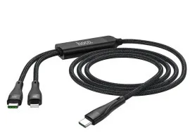 Кабель Hoco U102 2in1 (type c to type c+lighting) 1,5m. Фото 2