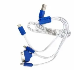 Кабель Usb універсал косичка плоский 4IN1 (4G, 5G, Micro, Mini). Фото 2