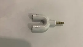 Адаптер 3 3,5 на 2 3,5 маму (без кабеля) White. Фото 3