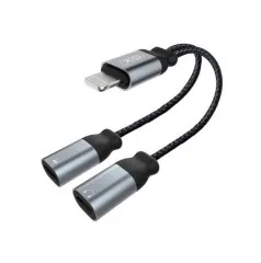 Адаптер XO NB-R160A (Lighting to lightig power + ighting audio). Фото 2