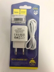 Мзп Hoco C98A 2in1 Type C QC3.0 1Usb/3A White (packing 30/180)