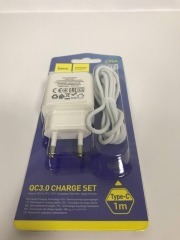 Мзп Hoco C98A 2in1 Type C QC3.0 1Usb/3A White (packing 30/180). Фото 2