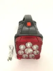 Ліхтарик HB-1678 (solar+ micro usb charge) (в руку) Red. Фото 7