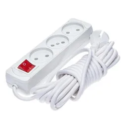 Мережевий фільтр,подовжувач FL-BL на 3 розетки 3м White. Фото 2