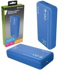 Power Bank (20000mah) Tracer QC3.0 20W Blue. Фото 4