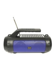 Колонка портативна (FM+USB flash+ micro SD+Bluetooth) + ліхтарик solar Haf HF-U39 Blue. Фото 2