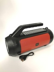 Колонка портативна (FM+USB flash+ micro SD+Bluetooth) + ліхтарик solar Haf HF-U39 Red. Фото 3