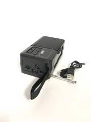 Колонка портативна (FM+USB flash+ micro SD+Bluetooth) + ліхтарик solar Haf HF-F6 Black. Фото 2