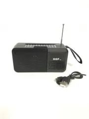 Колонка портативна (FM+USB flash+ micro SD+Bluetooth) + ліхтарик solar Haf HF-F6 Black. Фото 7