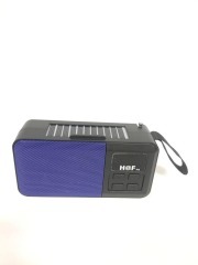 Колонка портативна (FM+USB flash+ micro SD+Bluetooth) + ліхтарик solar Haf HF-F6 Blue. Фото 2