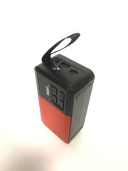 Колонка портативна (FM+USB flash+ micro SD+Bluetooth) + ліхтарик solar Haf HF-F6 Red. Фото 2