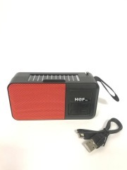 Колонка портативна (FM+USB flash+ micro SD+Bluetooth) + ліхтарик solar Haf HF-F6 Red