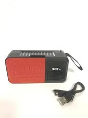 Колонка портативна (FM+USB flash+ micro SD+Bluetooth) + ліхтарик solar Haf HF-F6 Red. Фото 6