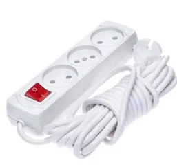Мережевий фільтр,подовжувач FL-BL на 3 розетки 10м з вимикачем White. Фото 2