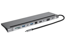 Usb Hub XO HUB010 (Type C to 3Usb+Hdmi+2Type C+RJ45+SD+MicroSD+Vga+3.5). Фото 2