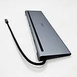 Usb Hub XO HUB010 (Type C to 3Usb+Hdmi+2Type C+RJ45+SD+MicroSD+Vga+3.5). Фото 7