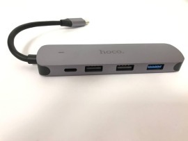 Usb Hub Hoco HB27 (Type C to 2Usb 2.0+USB 3.0+Hdmi+Type C). Фото 2