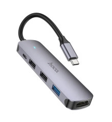 Usb Hub Hoco HB27 (Type C to 2Usb 2.0+USB 3.0+Hdmi+Type C)