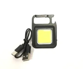 Ліхтарик брелок з магнітом і карабіном 200mAh (type c charge). Фото 6