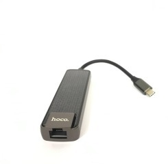 Usb Hub Hoco HB23 (Type C to USB 3.0+USB 2.0+Hdmi+Type C+RJ45). Фото 4