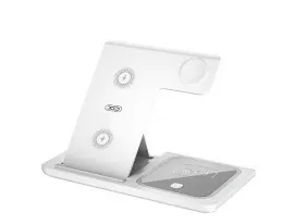 Безпровідна зарядка XO WX023 15W 3IN1 White. Фото 4