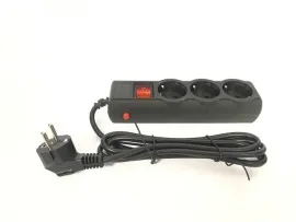 Мережевий фільтр,подовжувач Gembird на 3 розетки 1,8м чорний. Фото 4