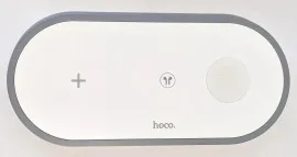 Безпровідна зарядка Hoco CW24 3in1 White (packing 95). Фото 9