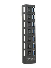 USB Hub CQT-040/M7 на 7 з виключателем 3.0. Фото 6