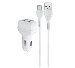 Азп Hoco Z36 Type C 2in1 2,4A White (packing 14/140)